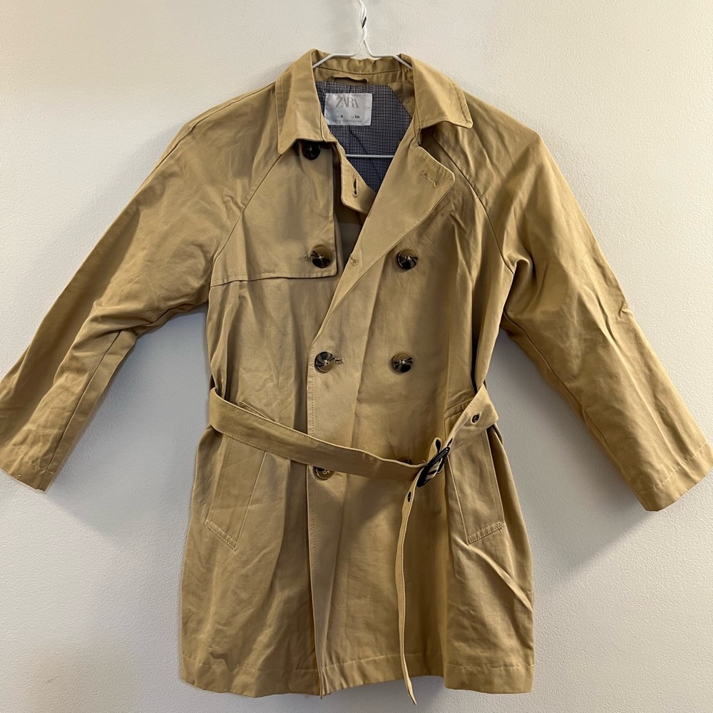 Zara Kids Unisex Belted Trench Coat - Picture 14 of 14